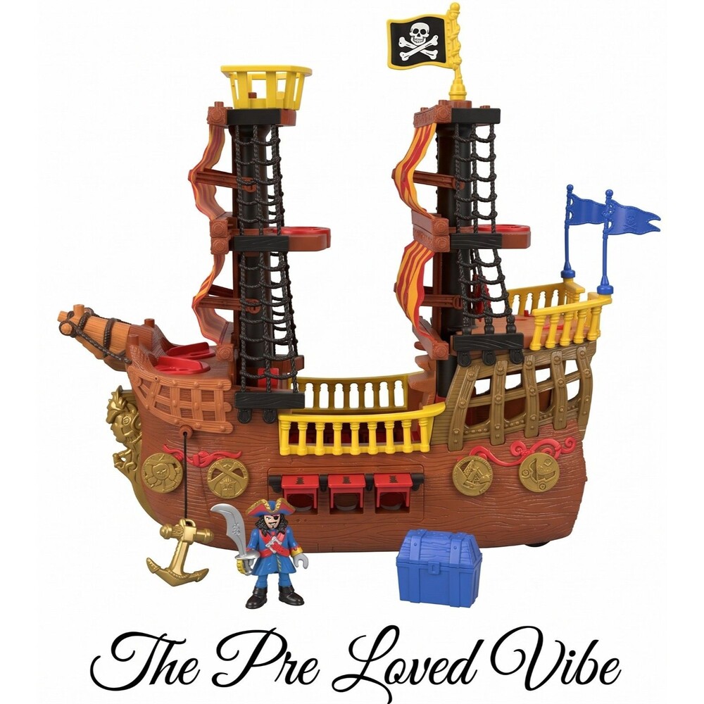 Fisher Price Imaginext Adventure Pirate Ship 2006 Mattel Retired